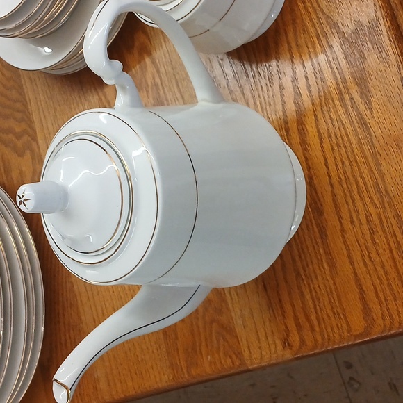 Elegant White and Gold Tea Set 3 Piece If You Are Missing...